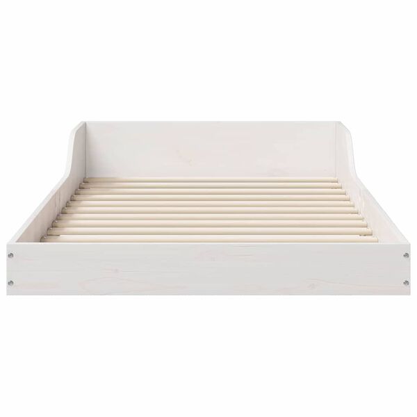 vidaXL Σκελετός Κρεβατιού Λευκό 90 x 200 cm Μασίφ ξύλο πεύκου