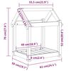 vidaXL Κρεβάτι Σκύλου Μαύρο 61x50x70 εκ. από Μασίφ Ξύλο Πεύκου