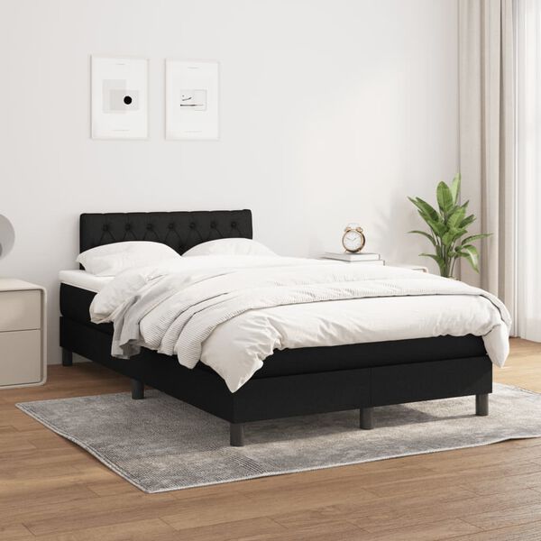 vidaXL &Kappa;&rho;&epsilon;&beta;ά&tau;&iota; Boxspring &mu;&epsilon; &Sigma;&tau;&rho;ώ&mu;&alpha; &Mu;&alpha;ύ&rho;&omicron; 120x200 &epsilon;&kappa;. &Upsilon;&phi;&alpha;&sigma;&mu;ά&tau;&iota;&nu;&omicron;
