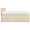 vidaXL Κρεβάτι Boxspring με Στρώμα Κρεμ 180x200 εκ. Υφασμάτινο