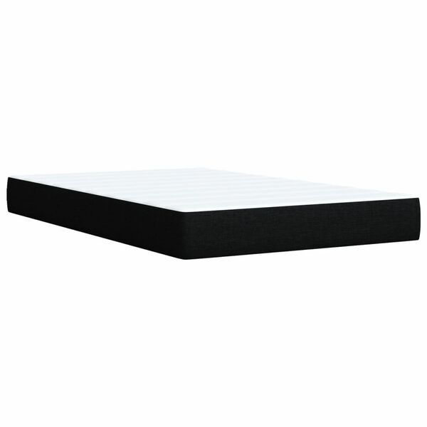 vidaXL Κρεβάτι Boxspring με Στρώμα Μαύρο 90x200 εκ. Υφασμάτινο