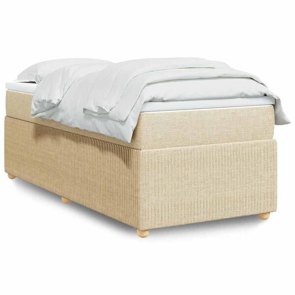 vidaXL &Kappa;&rho;&epsilon;&beta;ά&tau;&iota; Boxspring &mu;&epsilon; &Sigma;&tau;&rho;ώ&mu;&alpha; &Kappa;&rho;&epsilon;&mu; 90x190 &epsilon;&kappa;.&Upsilon;&phi;&alpha;&sigma;&mu;ά&tau;&iota;&nu;&omicron;