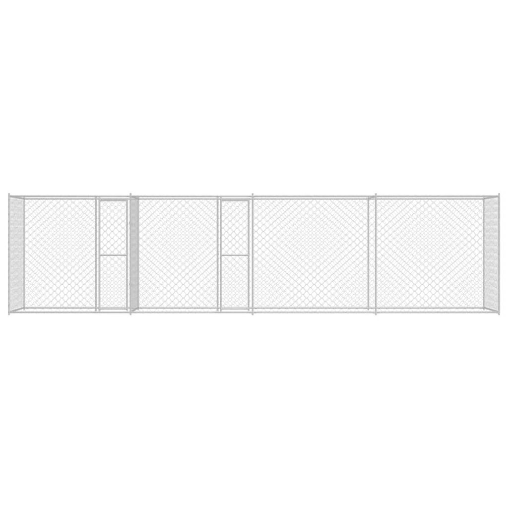 Κλουβί σκύλου Ασημί 600 x 200 x 200 εκ. Επικαλυμμένος Χάλυβας