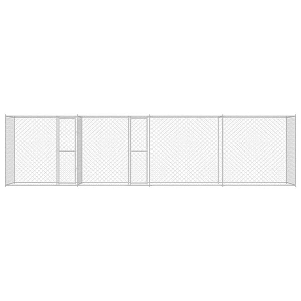 Κλουβί σκύλου Ασημί 600 x 200 x 200 εκ. Επικαλυμμένος Χάλυβας