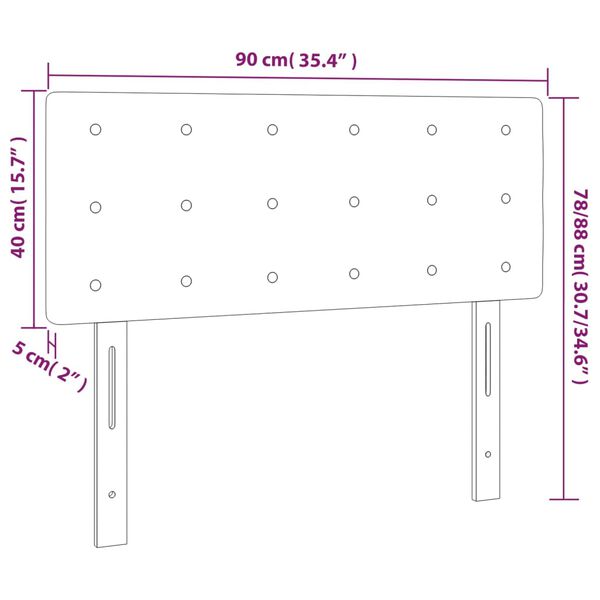 vidaXL Κεφαλάρι Κρεβατιού Taupe 90x5x78/88 εκ. Υφασμάτινο