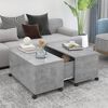 vidaXL Τραπεζάκι Σαλονιού Γκρι Σκυροδέματος 75x75x38 εκ. Μοριοσανίδα