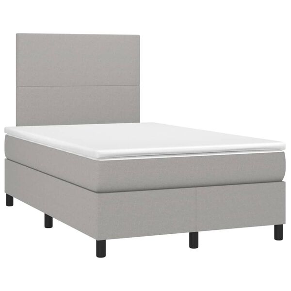vidaXL &Kappa;&rho;&epsilon;&beta;ά&tau;&iota; Boxspring &mu;&epsilon; &Sigma;&tau;&rho;ώ&mu;&alpha; & LED &Alpha;&nu;.&Gamma;&kappa;&rho;&iota; 120x200 &epsilon;&kappa; &Upsilon;&phi;&alpha;&sigma;&mu;ά&tau;&iota;&nu;&omicron;