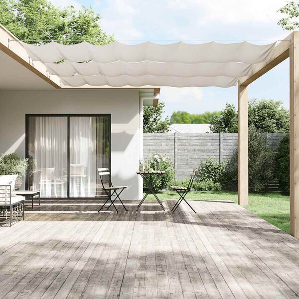 vidaXL Τέντα Κάθετη Λευκή 140 x 600 εκ. από Ύφασμα Oxford