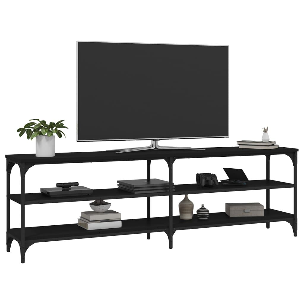 vidaXL Έπιπλο Τηλεόρασης Μαύρο 160x30x50 εκ. από Επεξεργασμένο Ξύλο