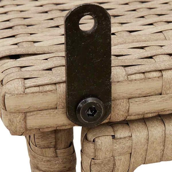 vidaXL Πτυσσόμενο τραπέζι κήπου Μπεζ 90x51x75 cm Poly Rattan