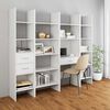 vidaXL Βιβλιοθήκη Λευκή 60 x 35 x 180 εκ. από Μοριοσανίδα