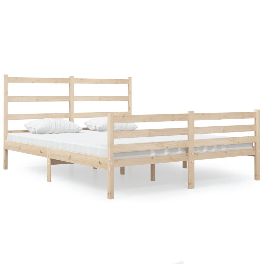 vidaXL Πλαίσιο Κρεβατιού 120 x 190 εκ. Μασίφ Πεύκο Small Double