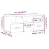 vidaXL Έπιπλο Τηλεόρασης Sonoma Δρυς 102 x 36 x 50 εκ. Επεξεργ. Ξύλο