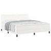 vidaXL Σκελετός κρεβατιού με στρώμα Λευκό 180 x 200 cm Τεχνητό δέρμα