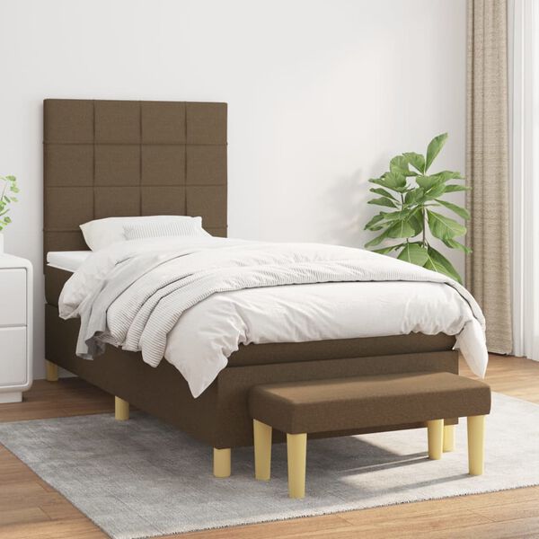 vidaXL &Kappa;&rho;&epsilon;&beta;ά&tau;&iota; Boxspring &mu;&epsilon; &Sigma;&tau;&rho;ώ&mu;&alpha; &Sigma;&kappa;&omicron;ύ&rho;&omicron; &Kappa;&alpha;&phi;έ 100x200 &epsilon;&kappa;. &Upsilon;&phi;&alpha;&sigma;&mu;ά&tau;&iota;&nu;&omicron;