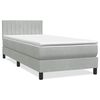 vidaXL &Kappa;&rho;&epsilon;&beta;ά&tau;&iota; Boxspring &mu;&epsilon; &Sigma;&tau;&rho;ώ&mu;&alpha; & LED &alpha;&nu;&omicron;&iota;&chi;&tau;ό &gamma;&kappa;&rho;&iota; 90x220 &epsilon;&kappa;. &Beta;&epsilon;&lambda;&omicron;ύ&delta;&iota;&nu;&omicron;