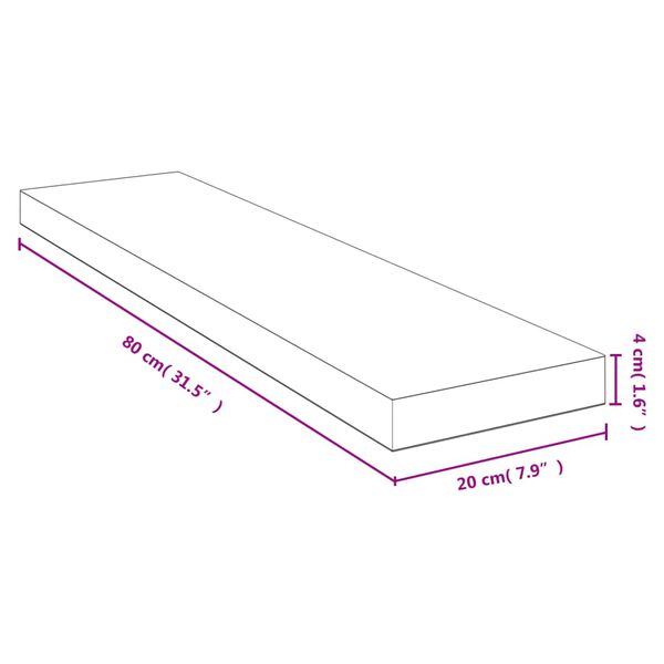 vidaXL Ράφι Τοίχου 80x20x4 εκ. από Μπαμπού