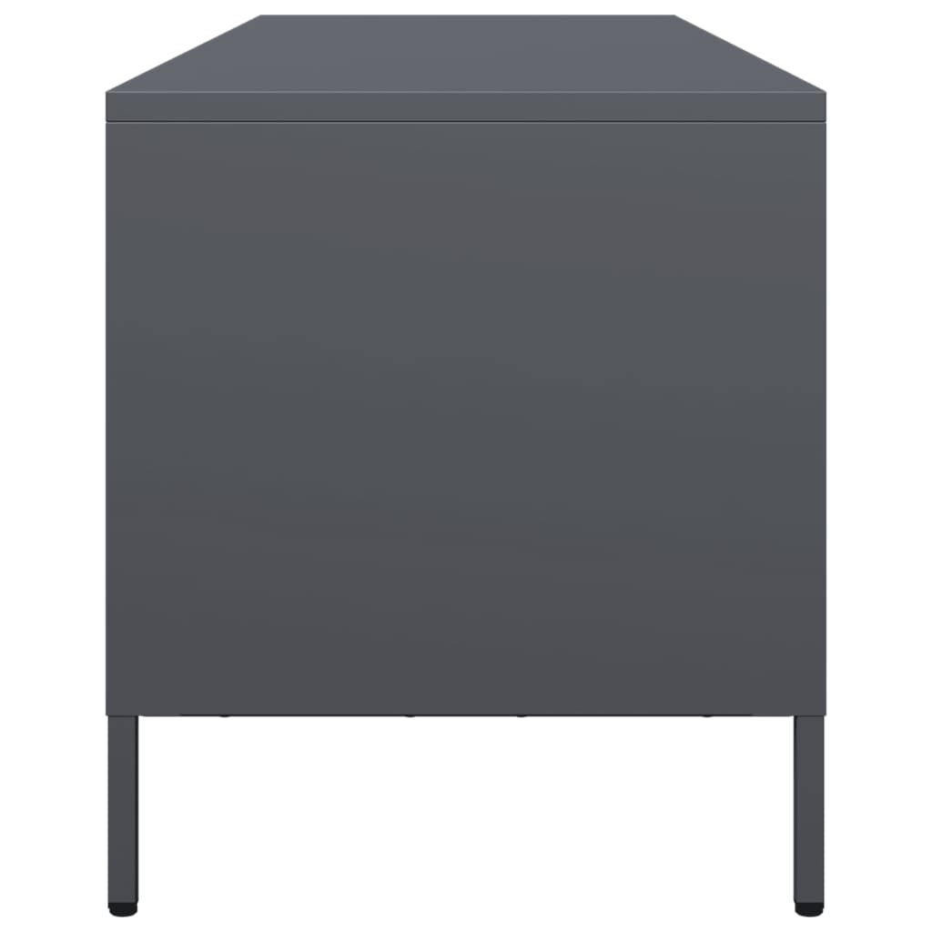 vidaXL Έπιπλο Τηλεόρασης Ανθρακί 135x39x43,5 εκ. Ατσάλι Ψυχρής Έλασης