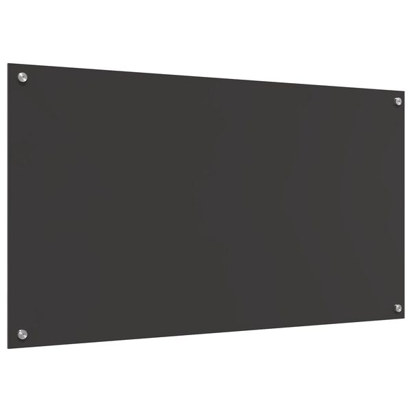 vidaXL Πλακάκι Κουζίνας Σκούρο γκρι 110x60x0,6 εκ. Σκληρυμένο Γυαλί