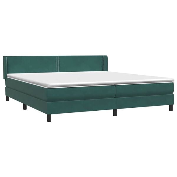 vidaXL Box Spring &kappa;&rho;&epsilon;&beta;ά&tau;&iota; &mu;&epsilon; &sigma;&tau;&rho;ώ&mu;&alpha; &sigma;&kappa;&omicron;ύ&rho;&omicron; &pi;&rho;ά&sigma;&iota;&nu;&omicron; 180x220cm &Beta;&epsilon;&lambda;&omicron;ύ&delta;&iota;&nu;&omicron;