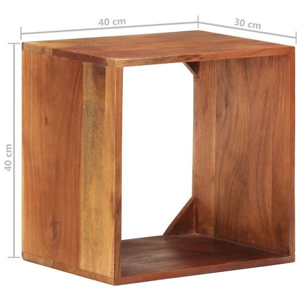 vidaXL Ράφι Τοίχου 40 x 30 x 40 εκ. από Μασίφ Ξύλο Ακακίας