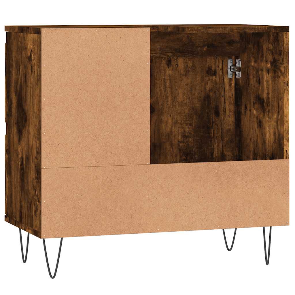 vidaXL Ντουλάπι Μπάνιου Καπνιστή Δρυς 65x33x60 εκ. Επεξεργασμένο Ξύλο