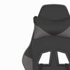vidaXL Καρέκλα Gaming Μασάζ Υποπόδιο Μαύρο/Γκρι από Συνθετικό Δέρμα