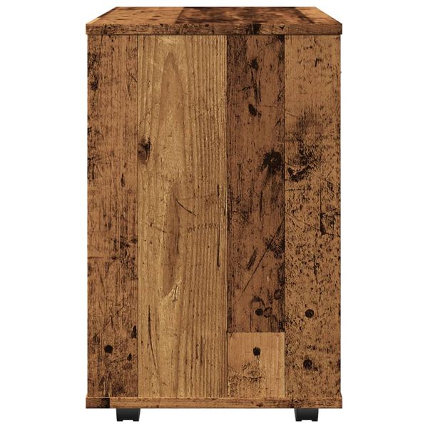 vidaXL Ντουλάπι Τροχήλατο Παλιό Ξύλο 46 x 36 x 59 εκ. από Μοριοσανίδα