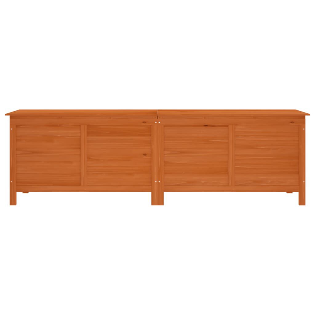 vidaXL Μπαούλο Αποθ. Κήπου Καφέ 198,5x50x56,5εκ Μασίφ Ξύλο Ελάτης