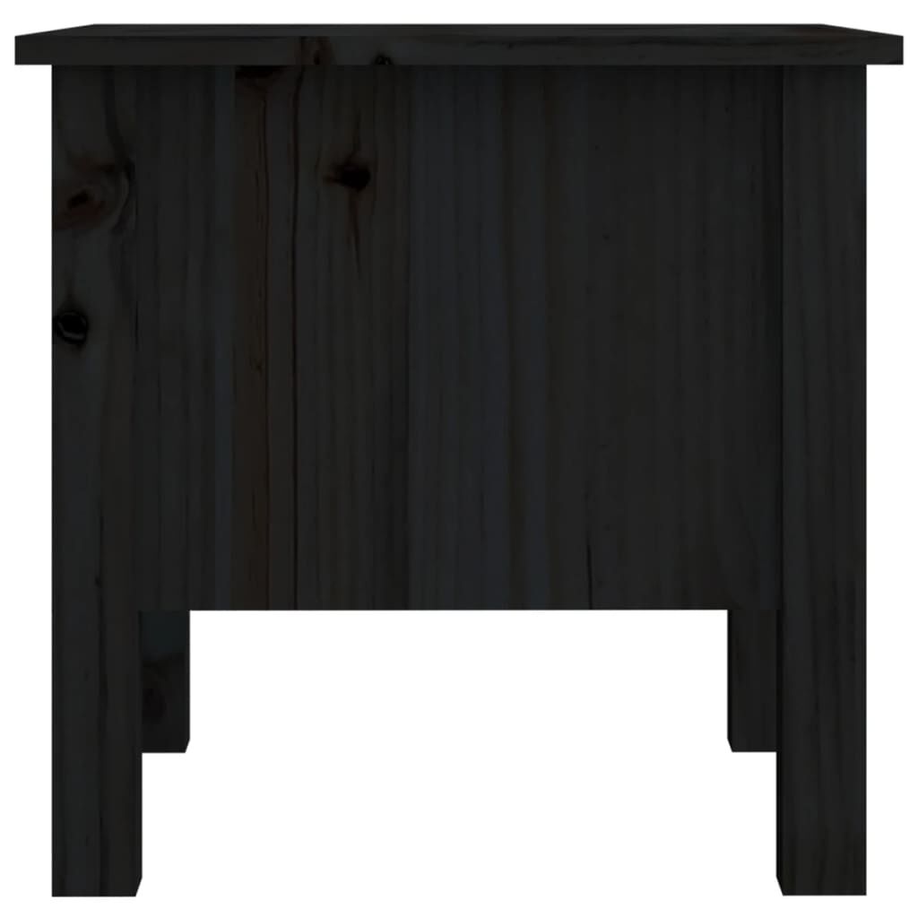 vidaXL Βοηθητικά Τραπέζια 2 τεμ. Μαύρος 40x40x39 εκ. Μασίφ Ξύλο Πεύκου