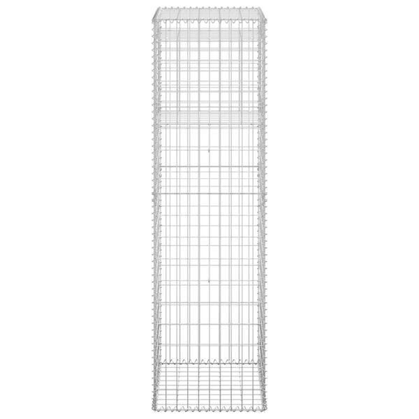 vidaXL Συρματοκιβώτια Στύλοι 2 τεμ. 50 x 50 x 180 εκ. Σιδερένιοι