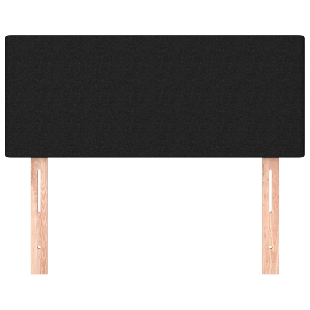 vidaXL Κεφαλάρι Κρεβατιού Μαύρο 100x5x78/88 εκ. Υφασμάτινο