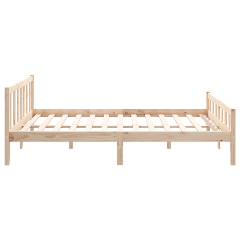 vidaXL Πλαίσιο Κρεβατιού 150 x 200 εκ. Μασίφ Ξύλο King Size