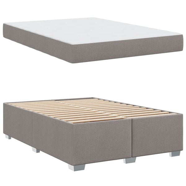 vidaXL &Sigma;&kappa;&epsilon;&lambda;&epsilon;&tau;ό&sigmaf; &Kappa;&rho;&epsilon;&beta;&alpha;&tau;&iota;&omicron;ύ &mu;&epsilon; &sigma;&tau;&rho;ώ&mu;&alpha; Taupe 140 x 200 cm ύ&phi;&alpha;&sigma;&mu;&alpha;