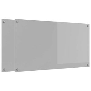 vidaXL Πίσω Πάνελ Κουζίνας 2 pcs Ανοιχτό γκρι 110 x 60 cm