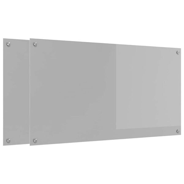 vidaXL Πίσω Πάνελ Κουζίνας 2 pcs Ανοιχτό γκρι 110 x 60 cm