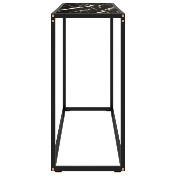 vidaXL Τραπέζι Κονσόλα Μαύρο 100 x 35 x 75 εκ. από Ψημένο Γυαλί