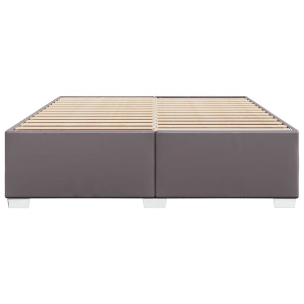vidaXL Πλαίσιο Κρεβατιού Γκρι 180x200 εκ. από Συνθετικό Δέρμα