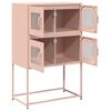 vidaXL Highboard Ροζ 68x39x107 cm Ατσάλι