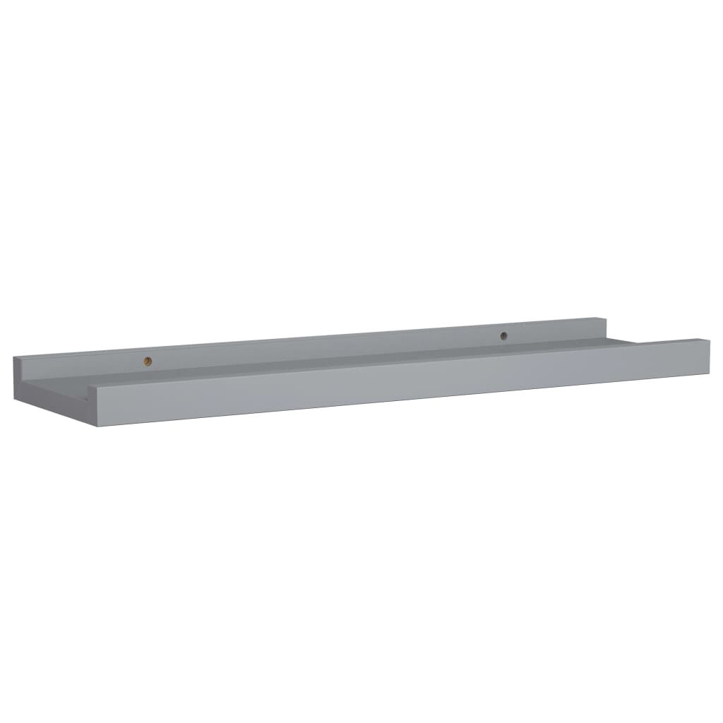 vidaXL Ράφια για Κορνίζες 2 τεμ. Γκρι 40 x 9 x 3 εκ. από MDF