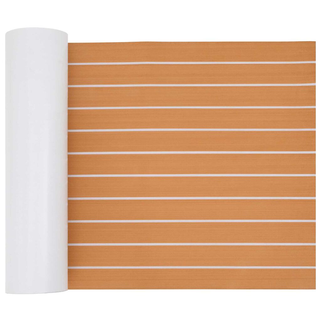 vidaXL Δάπεδο Σκάφους Καφέ, λευκό 240 x 60 cm EVA αφρός