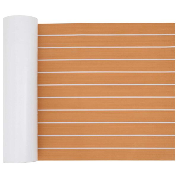 vidaXL Δάπεδο Σκάφους Καφέ, λευκό 240 x 60 cm EVA αφρός