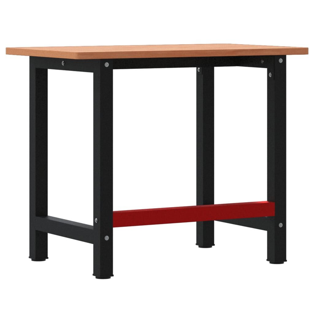 vidaXL Πάγκος Εργασίας Ορθογώνιος 100x60x81,5 εκ. από Μασίφ Ξύλο Οξιάς