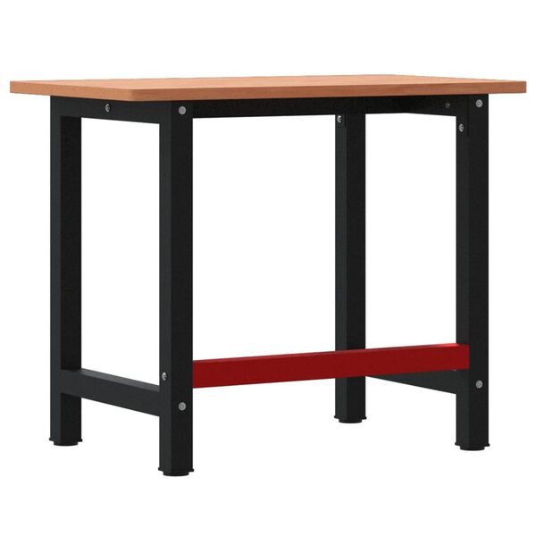 vidaXL Πάγκος Εργασίας Ορθογώνιος 100x60x81,5 εκ. από Μασίφ Ξύλο Οξιάς