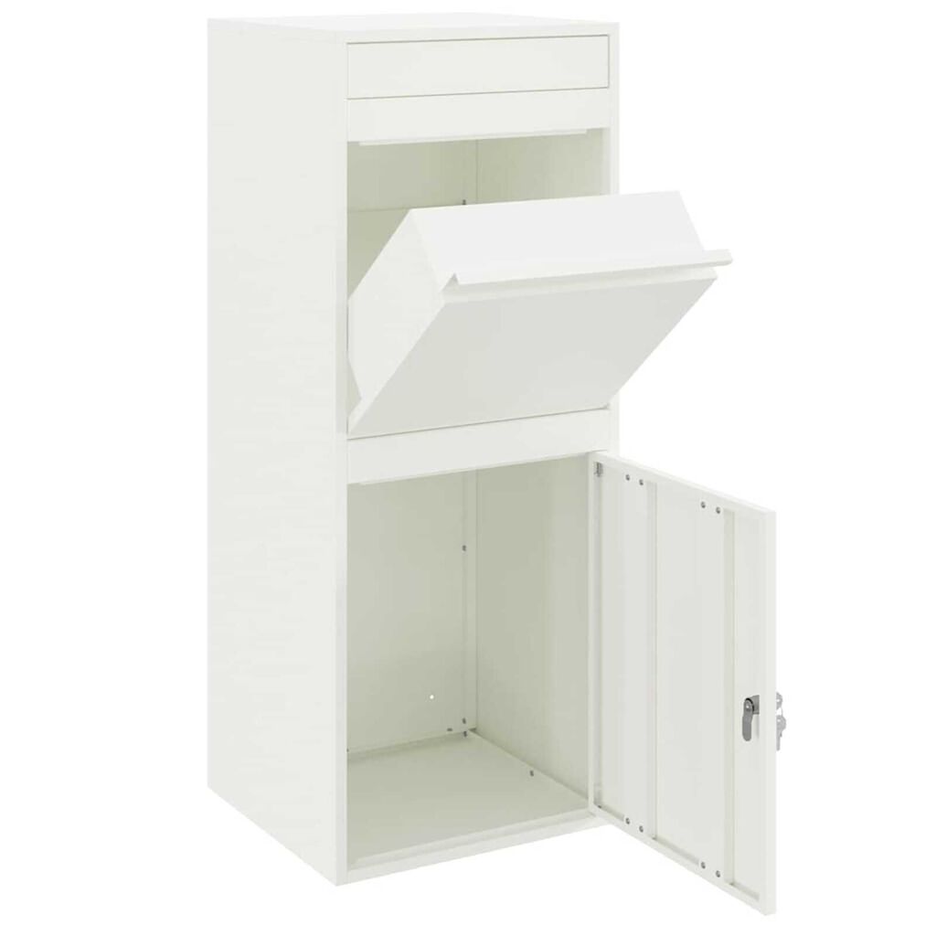 vidaXL Θυρίδα Πακέτων Λευκό 41 x 38 x 103 εκ Ατσάλι