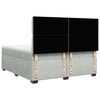 vidaXL Κρεβάτι Boxspring με Στρώμα Ανοιχτό Γκρι 200x200 εκ. Βελούδινο