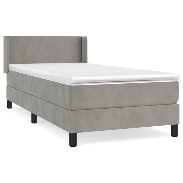 vidaXL &Kappa;&rho;&epsilon;&beta;ά&tau;&iota; Boxspring &mu;&epsilon; &Sigma;&tau;&rho;ώ&mu;&alpha; &Alpha;&nu;&omicron;&iota;&chi;&tau;ό &Gamma;&kappa;&rho;&iota; 90x190 &epsilon;&kappa;. &Beta;&epsilon;&lambda;&omicron;ύ&delta;&iota;&nu;&omicron;