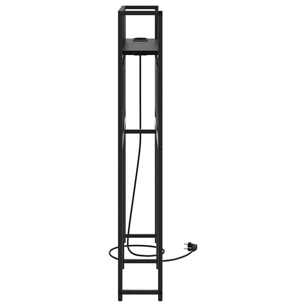 vidaXL Κεφαλάρι Αποθήκης Μαύρη δρυς 75 cm Επεξεργασμένο ξύλο