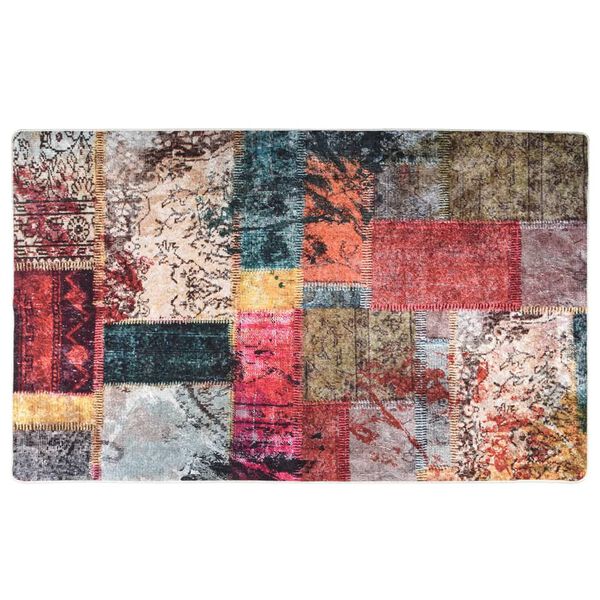 vidaXL Χαλί Πλενόμενο Αντιολισθητικό Patchwork Πολύχρωμο 120 x 170 εκ.