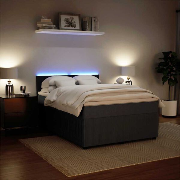 vidaXL &Kappa;&rho;&epsilon;&beta;ά&tau;&iota; Boxspring &mu;&epsilon; &Sigma;&tau;&rho;ώ&mu;&alpha; &Sigma;&kappa;&omicron;ύ&rho;&omicron; &Gamma;&kappa;&rho;&iota; 140x200 &epsilon;&kappa;. &Beta;&epsilon;&lambda;&omicron;ύ&delta;&iota;&nu;&omicron;